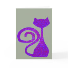 Curly-Tail Cat Greeting Cards