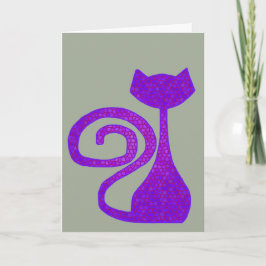 Curly-Tail Cat Greeting Cards カード