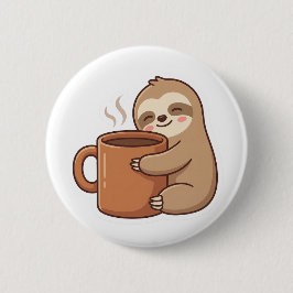 Current Mood Sloth Coffee Pin Button 缶バッジ