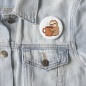 Current Mood Sloth Coffee Pin Button 缶バッジ (インサイチュ)