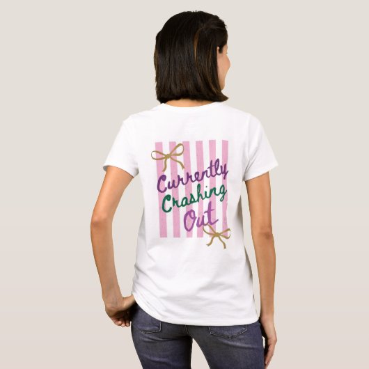 Currently Crashing Out Tシャツ Coquette Bow (裏面フル)