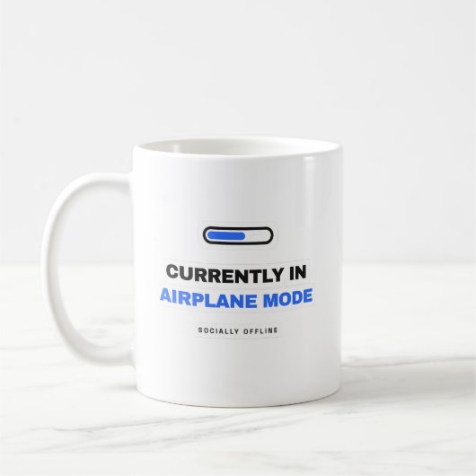 Currently In Airplane Mode Funny Mug コーヒーマグカップ (左)