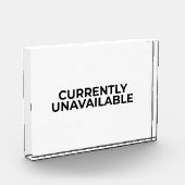 Currently Unavailable Funny Minimalist Desk Sign フォトブロック (左)