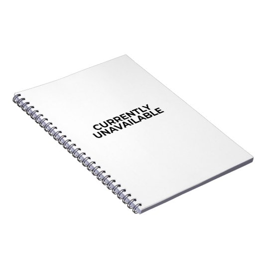 Currently Unavailable Minimalist Funny Notebook ノートブック (右側)