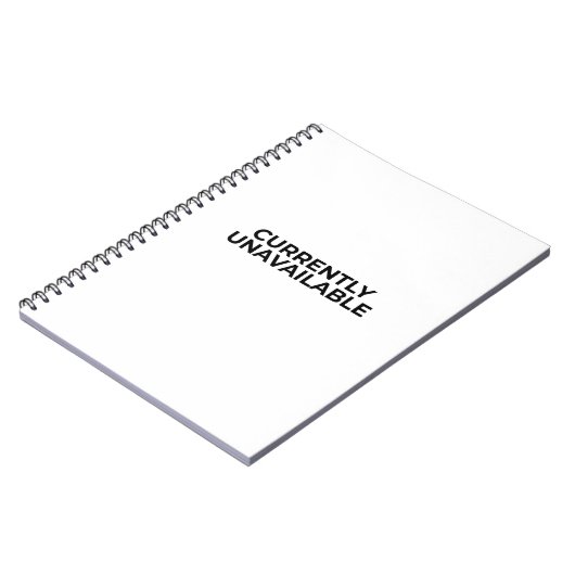 Currently Unavailable Minimalist Funny Notebook ノートブック (左側)