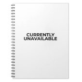 Currently Unavailable Minimalist Funny Notebook ノートブック (正面)