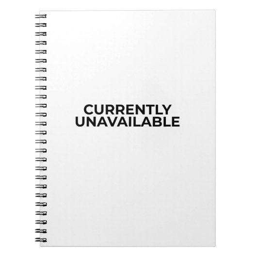 Currently Unavailable Minimalist Funny Notebook ノートブック (正面)
