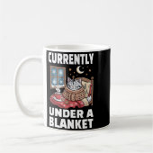 Currently Under A Blanket Cat Cute Lazy Cat Lover コーヒーマグカップ (左)