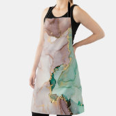 Currents of translucent hues, snaking metallic swi エプロン (インサイチュ)
