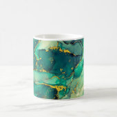 Currents of translucent hues, snaking metallic swi コーヒーマグカップ (中央)