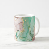 Currents of translucent hues, snaking metallic swi コーヒーマグカップ (正面右)