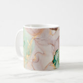 Currents of translucent hues, snaking metallic swi コーヒーマグカップ (正面左)