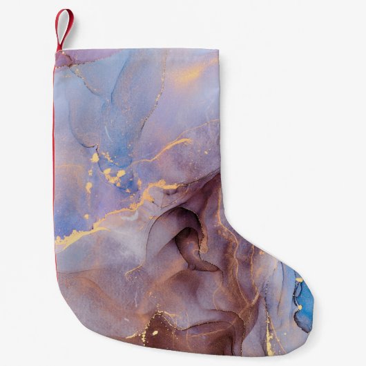 Currents of translucent hues, snaking metallic swi スモールクリスマスストッキング (正面)