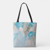 Currents of translucent hues, snaking metallic swi トートバッグ (裏面)