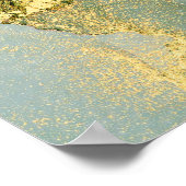 Currents of translucent hues, snaking metallic swi ポスター (角)
