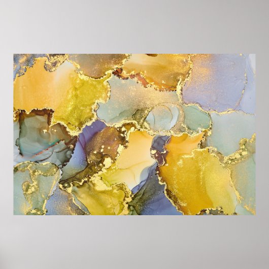 Currents of translucent hues, snaking metallic swi ポスター (正面)