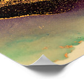 Currents of translucent hues, snaking metallic swi ポスター (角)