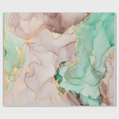 Currents of translucent hues, snaking metallic swi ラッピングペーパー (フラット)