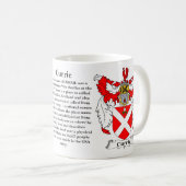 Currie家族の紋章付き外衣 コーヒーマグカップ (正面右)