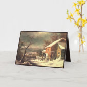 Currier & Ives冬用春グリーティングカード カード (黄色い花)