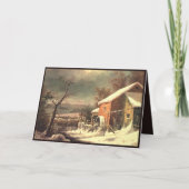 Currier & Ives冬用春グリーティングカード カード (正面)