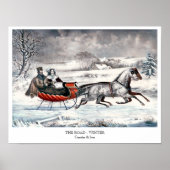 Currier & Ives - Poster -  THE ROAD, WINTER ポスター (正面)