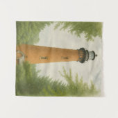 Currituck Beach Lighthouse Watercolor タペストリー (正面(横))