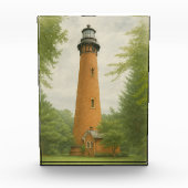 Currituck Beach Lighthouse Watercolor フォトブロック (正面)