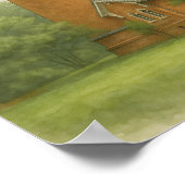 Currituck Beach Lighthouse Watercolor ポスター (角)