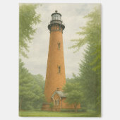 Currituck Beach Lighthouse Watercolor マグネット (正面)