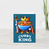 Curry King Funny Quote Curry Indian Food Lover  カード (正面)