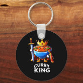 Curry King Funny Quote Curry Indian Food Lover  キーホルダー (正面)