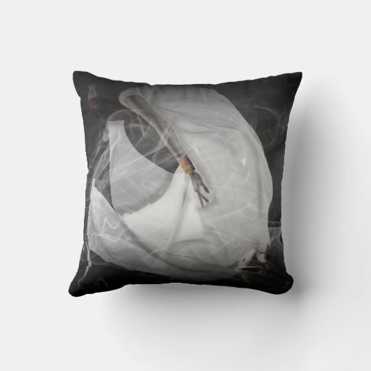 Cursed by Beauty Throw Pillow クッション (裏面)