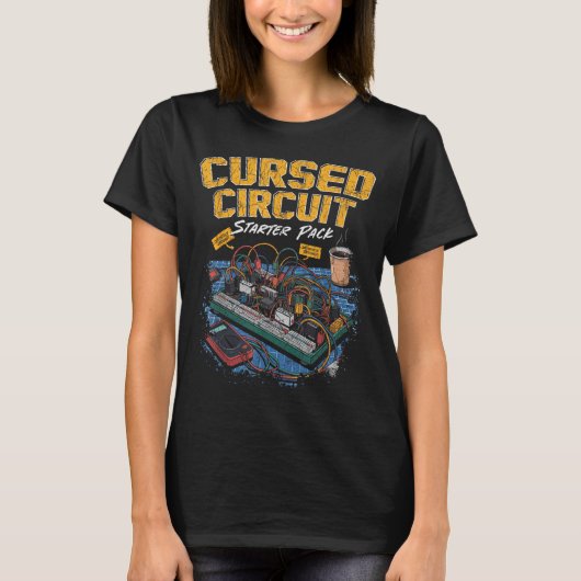 Cursed Circuit Starter Pack Funny Electronics Hall Tシャツ (正面)