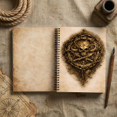 Cursed Coin Pirate – Aged Parchment Cover ノートブック