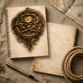 Cursed Coin Pirate – Aged Parchment Cover ノートブック