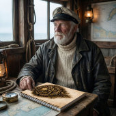 Cursed Coin Pirate – Aged Parchment Cover ノートブック