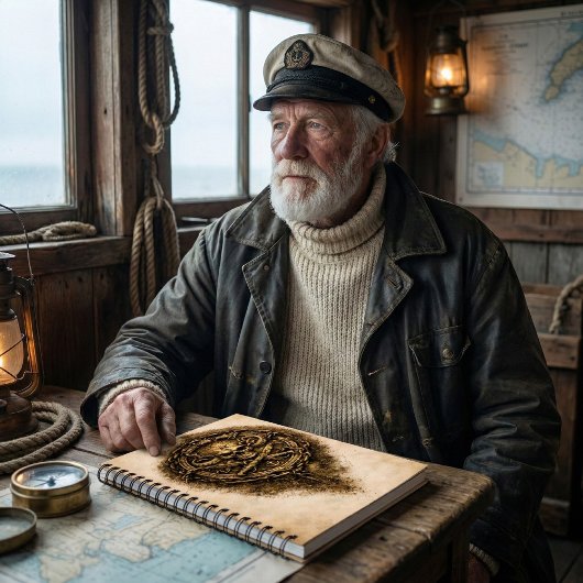 Cursed Coin Pirate – Aged Parchment Cover ノートブック