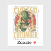 Cursed Cucumber Funny Halloween Cucumber Pun  シール (シート)