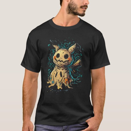Cursed Doll – Mimikyu Dark Street Art Tシャツ (正面)