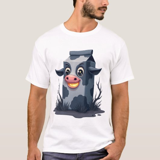 Cursed Milk Carton Cow Tシャツ (正面)