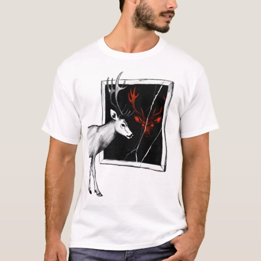 Cursed Mirror Deer Tシャツ (正面)