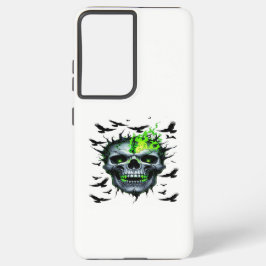 Cursed Skull with Green Fire – Horror Halloween Ar Samsung Galaxy S21 Ultraケース
