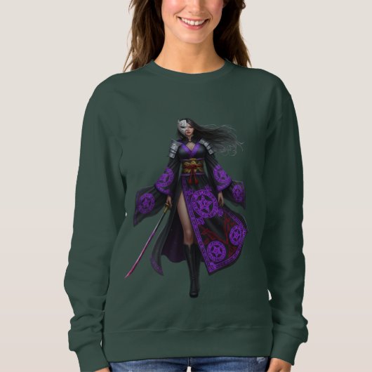 Cursed Warrior Queen | Anime Fantasy Sweatshirt スウェットシャツ (正面)