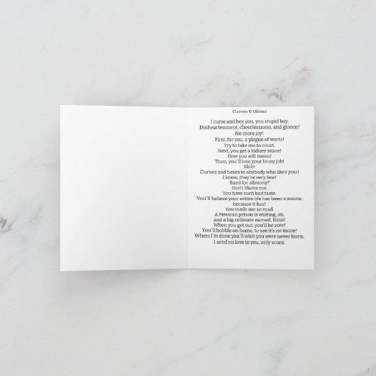 CursesおよびHexesカード カード (内部)