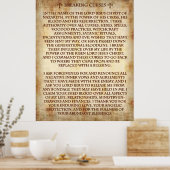 Cursesを分割するためのバインド祈りの言葉。 ポスター (キッチン)