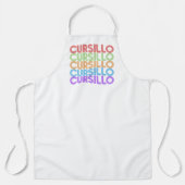 Cursillo Colorful Stacked Rainbow DeColores エプロン (正面)