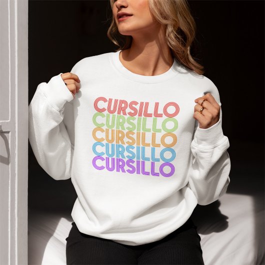 Cursillo Colorful Stacked Rainbow DeColores スウェットシャツ