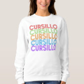 Cursillo Colorful Stacked Rainbow DeColores スウェットシャツ (正面)