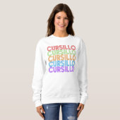Cursillo Colorful Stacked Rainbow DeColores スウェットシャツ (正面フル)